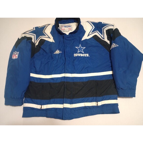 Vintage 90s Dallas Cowboys Pro Line Apex Puffer Jacket Size Large - Picture 1 of 16